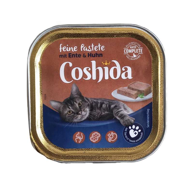 کنسرو غذای گربه کوشیدا مدل mit ente and huhn وزن 100 گرم