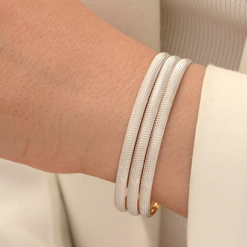 النگو طلا 18 عیار زنانه طلای مستجابی مدل تمدن تراش کد 3