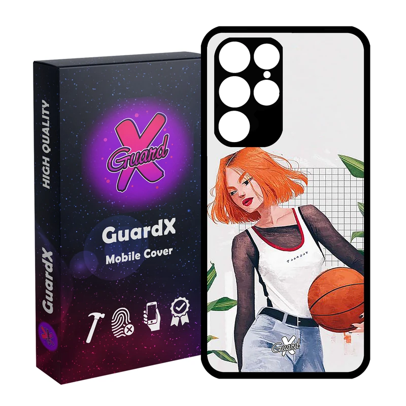 کاور گارد ایکس طرح Girl مدل Glass10338 مناسب برای گوشی موبایل سامسونگ Galaxy S22 Ultra