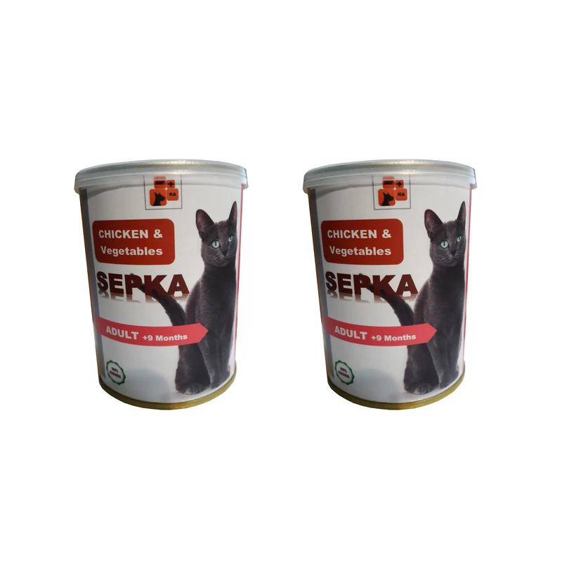کنسرو غذای گربه سپکا مدل CHICKEN&Vegetable وزن 400 گرم بسته 2 عددی
