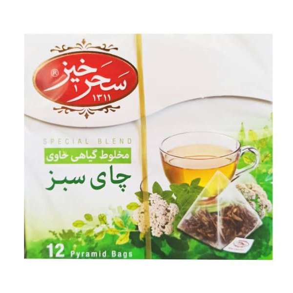 دمنوش چای سبز سحر خیز - 24 گرم بسته 12 عددی