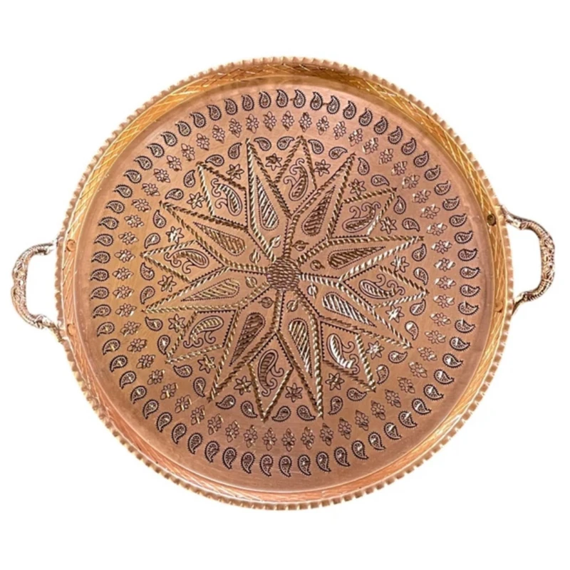 سینی مسی مدل زنجان الماس تراش کد29.5