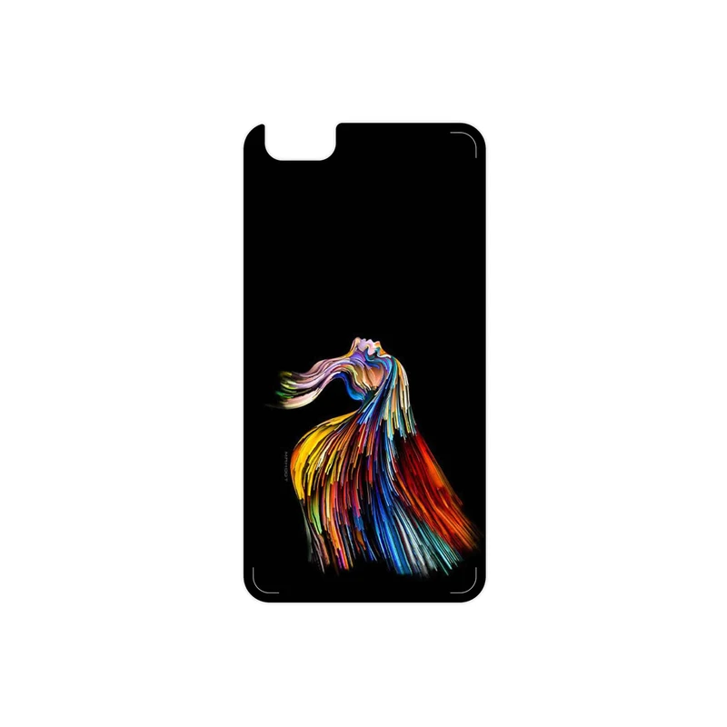 برچسب پوششی ماهوت مدل Rainbow Hair Digital Art مناسب برای گوشی موبایل آنر 4X