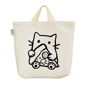 ساک خرید خندالو مدل گربه و پیتزا کد 3053