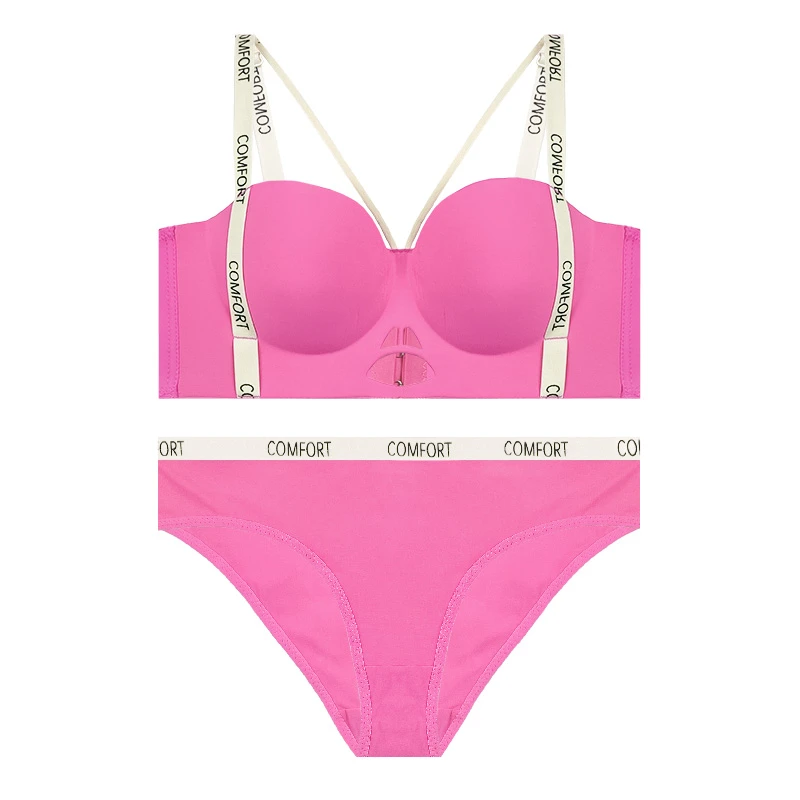 ست شورت و سوتین اسفنجی زنانه مدل لیزری هارنس دار بدون فنر نیم جک کاپ B کد E11113