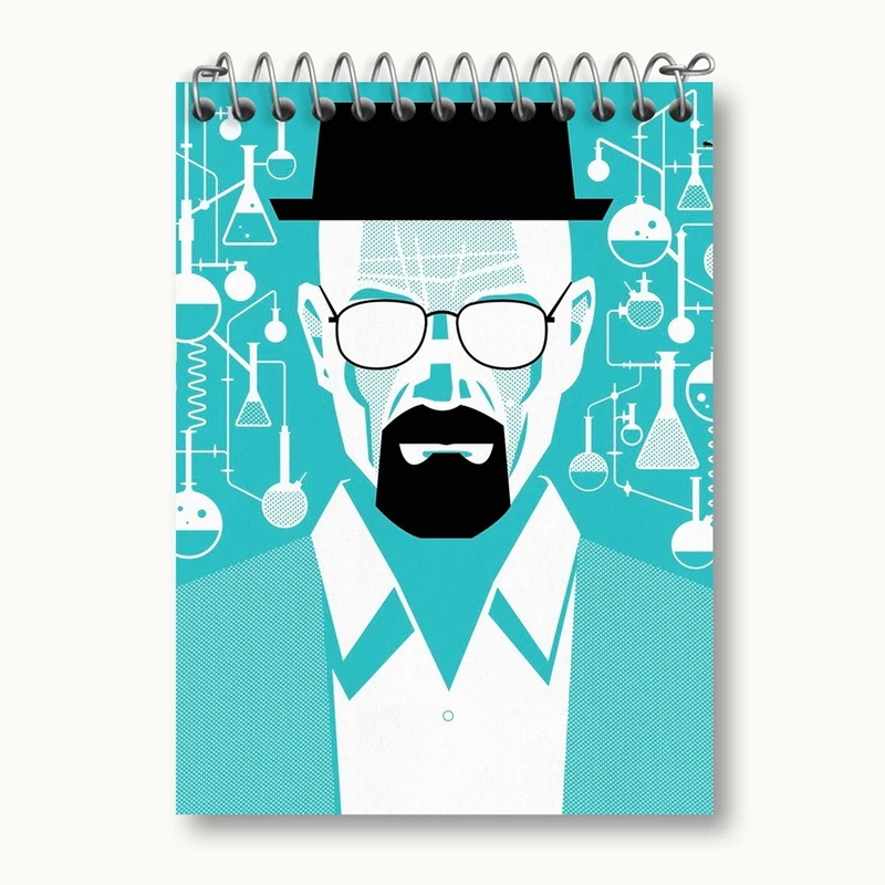 دفتر یادداشت 50 برگ خندالو مدل سریال بریکینگ بد Breaking Bad کد 13290