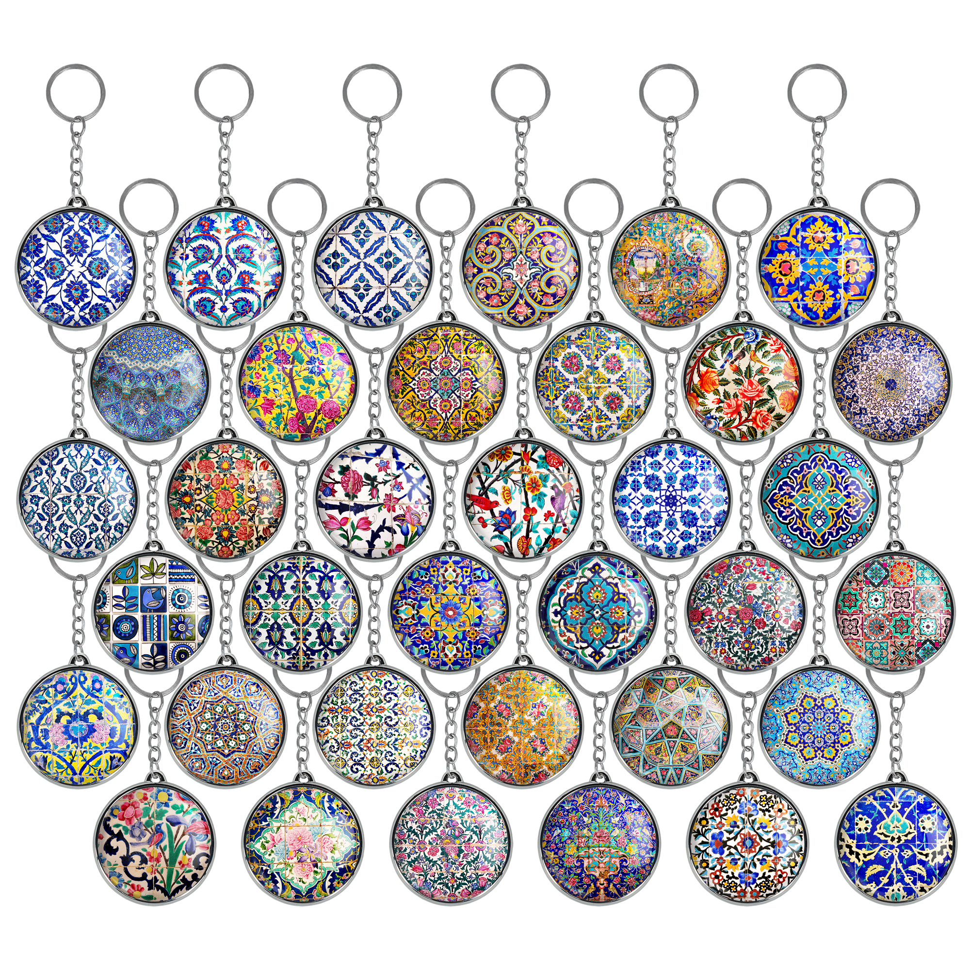 جاکلیدی خندالو طرح کاشی مدل دوطرفه کد 6 مجموعه 36 عددی