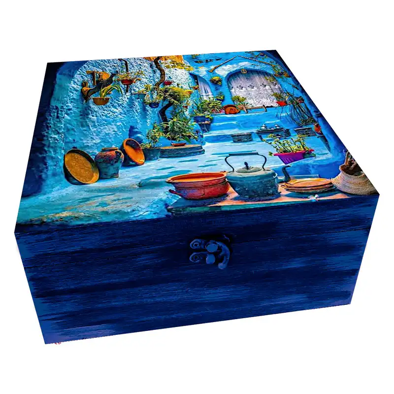 جعبه هدیه مدل سنتی طرح کوچه های کویر کد WB317