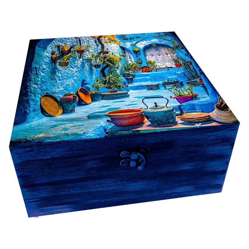 جعبه هدیه مدل سنتی طرح کوچه های کویر کد WB317