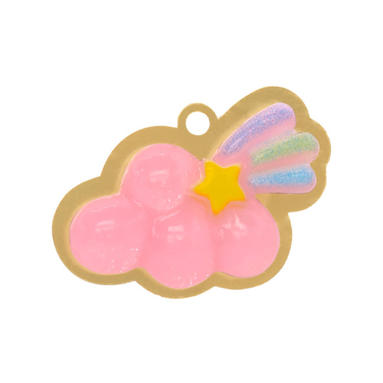 آویز گردنبند طلا 18 عیار دخترانه ژابیز مدل ابر