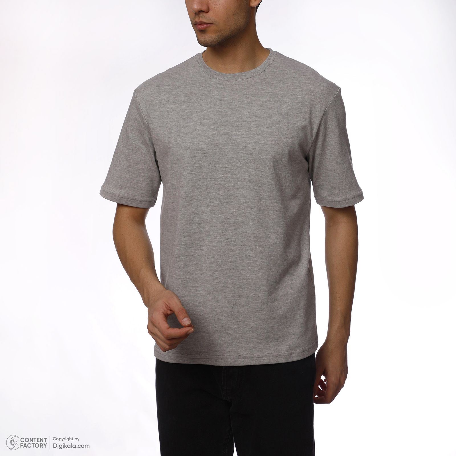 تی شرت آستین کوتاه مردانه ناربن مدل رادمهر رنگ طوسی - - 3
