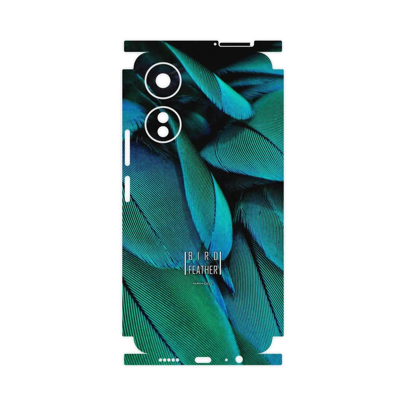 برچسب پوششی ماهوت مدل Green Feather-FullSkin مناسب برای گوشی موبایل آنر X5 Plus