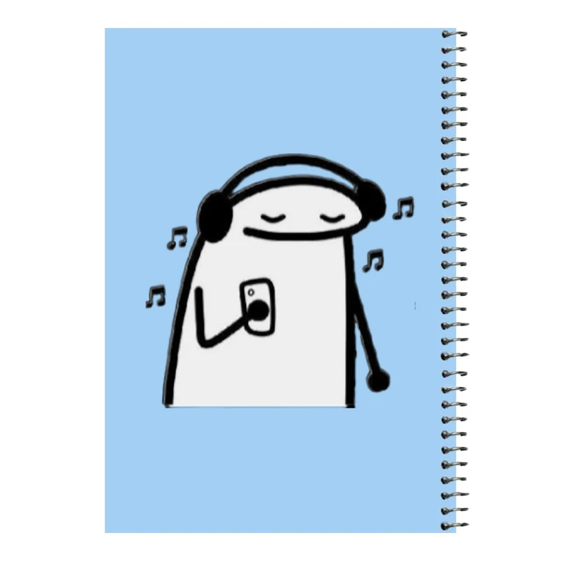 دفتر مشق 80 برگ اس جی مدل استیکر و موزیک   
