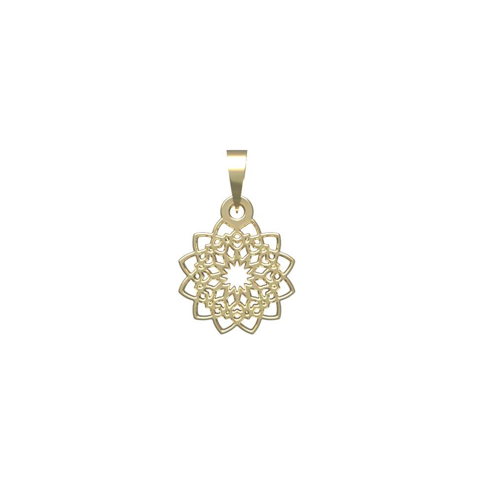 آویز گردنبند طلا 18 عیار زنانه مدوپد مدل گل کد PA1-10854 -  - 2