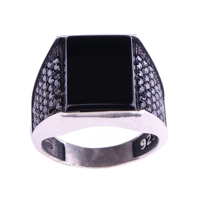 انگشتر نقره مردانه مدل عقیق اسپرت انگشتر نقره مردانه مدل عقیق اسپرت