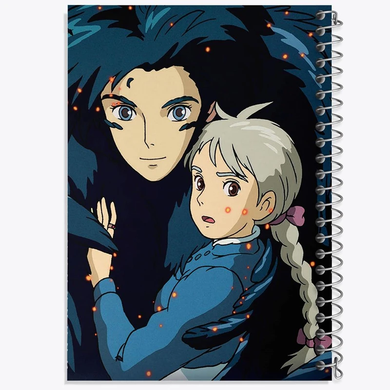 دفتر ژورنال نویسی 50 برگ خندالو مدل نقطه ای طرح هاول و سوفی انیمه قلعه متحرک هاول کد 12901