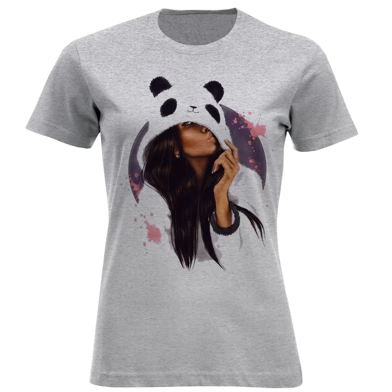 تیشرت آستین کوتاه زنانه طرح دختر کد W231