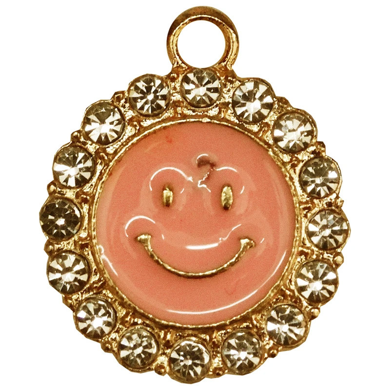 آویز گردنبند دخترانه مدل گل خندان نگین دار کد 1-48 آویز گردنبند دخترانه مدل گل خندان نگین دار کد 1-48