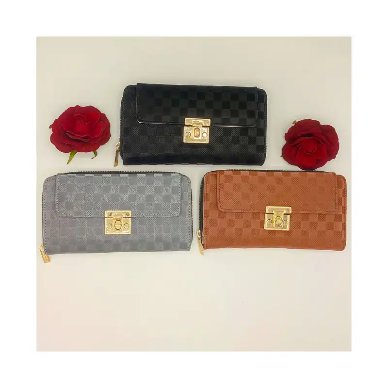 کیف پول زنانه مدل پشت زیپ قفل رادیویی کد 025