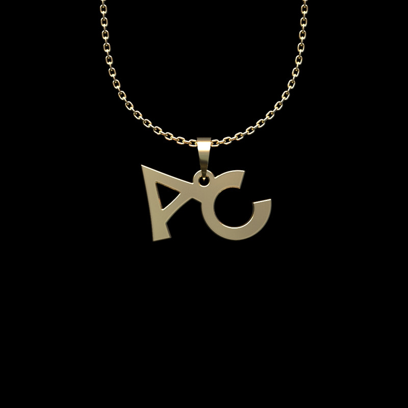 گردنبند طلا 18 عیار زنانه مدوپد مدل حروف AC کد N2-1-1251