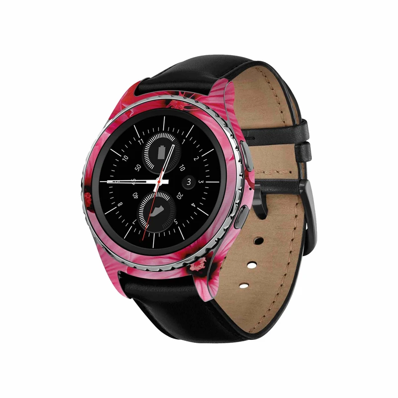 برچسب ماهوت طرح Pink_Flower مناسب برای ساعت هوشمند سامسونگ Galaxy Gear S2 Classic