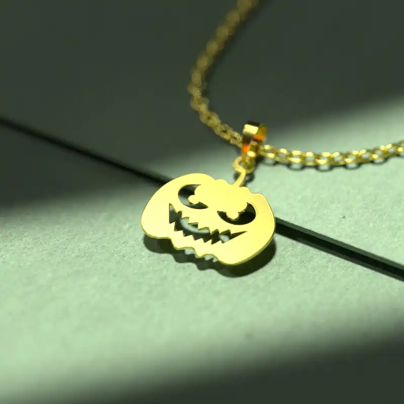 گردنبند طلا 18 عیار زنانه مدوپد مدل هالووین کد G3-1-1274