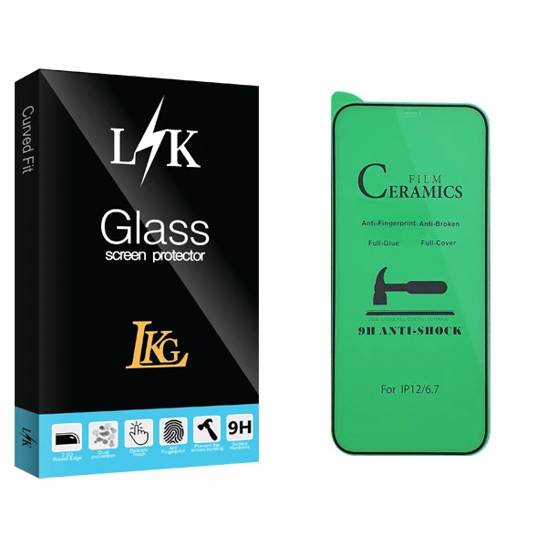 محافظ صفحه نمایش سرامیکی ال کا جی مدل LK Glass مناسب برای گوشی موبایل اپل iPhone 12 pro max