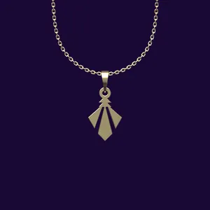 گردنبند طلا 18 عیار زنانه مدوپد مدل هندسی کد DD2-1-1126