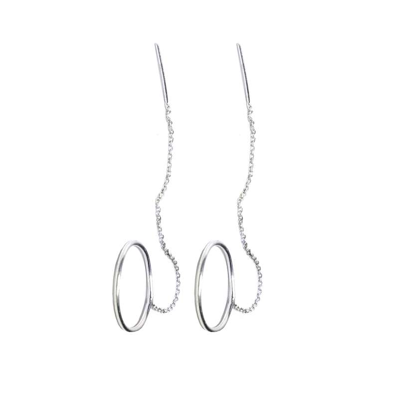 گوشواره نقره زنانه مدل بخیه رینگ کد Go11 گوشواره نقره زنانه مدل بخیه رینگ کد Go11