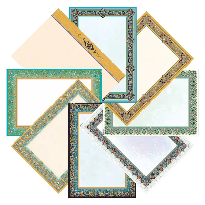 کاغذ تذهیب A4 خانه تذهیب کد A40 مجموعه 40 عددی