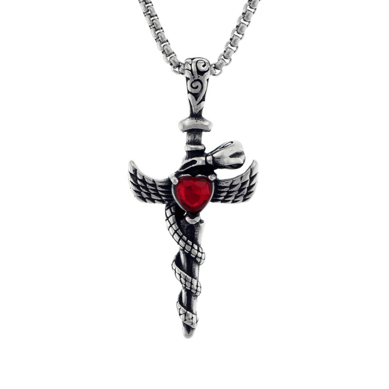 گردنبند مردانه داتینو مدل شمشیر افسانه ای