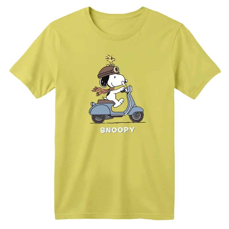 تی شرت آستین کوتاه بچگانه مدل اسنوپی موتور سوار