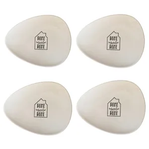 بشقاب مدل مثلثی کلبه مجموعه چهار عددی 