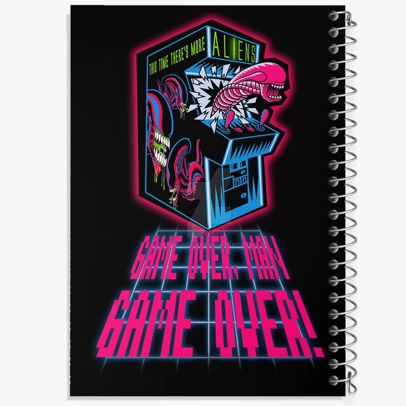 دفتر مشق 50 برگ خندالو طرح Game Over کد F2490