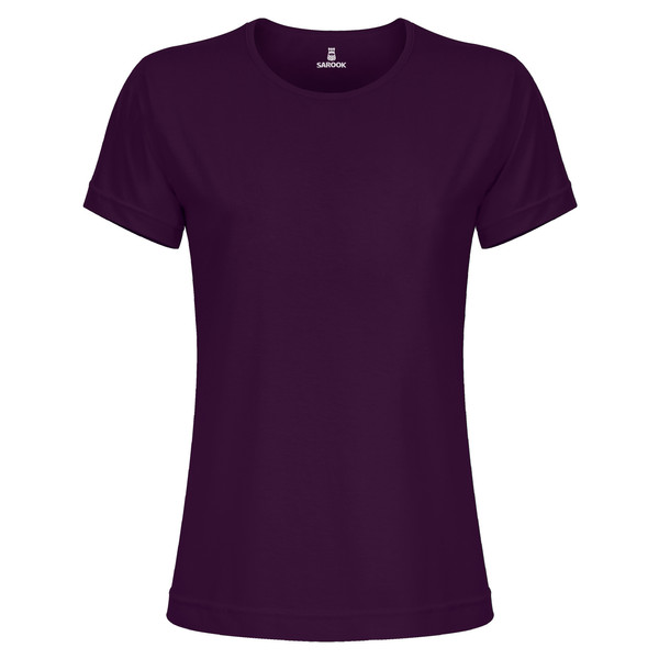 تی شرت آستین کوتاه زنانه ساروک مدل TSHPYR کد 02 رنگ بنفش