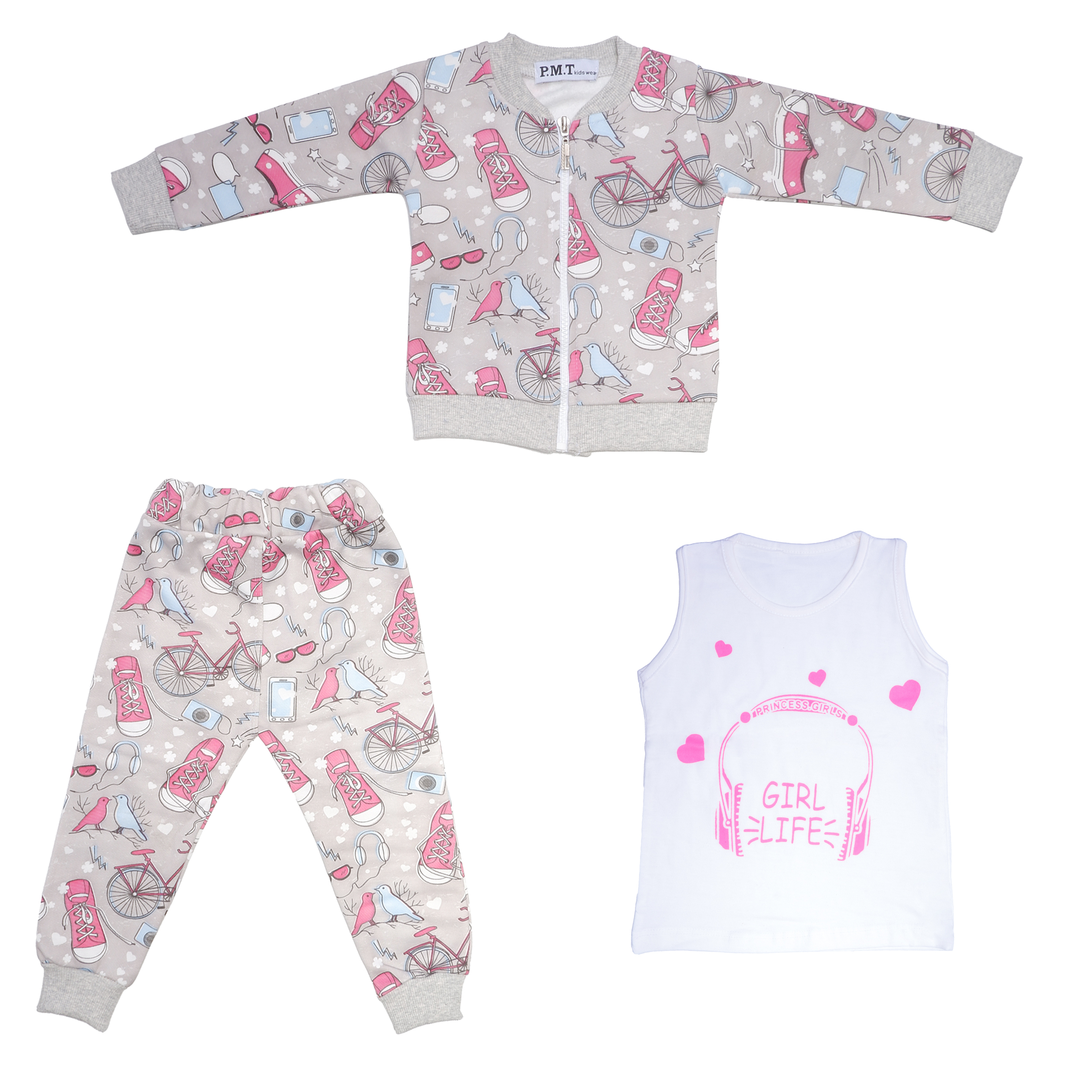 ست 3 تکه لباس دخترانه مدل 71882