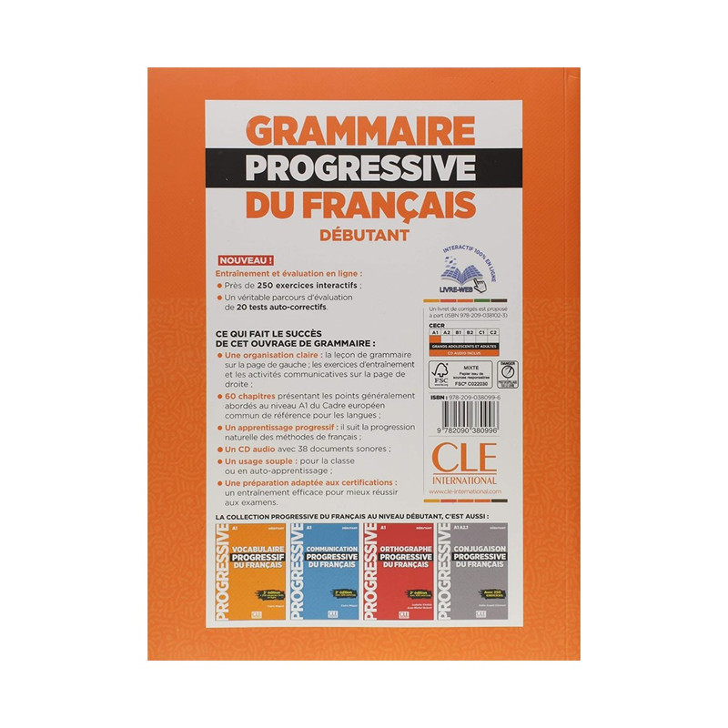 کتاب Grammaire Progressive Du Francais A1 - Debutant - 3rd اثر Maïa Grégoire انتشارات Cle International