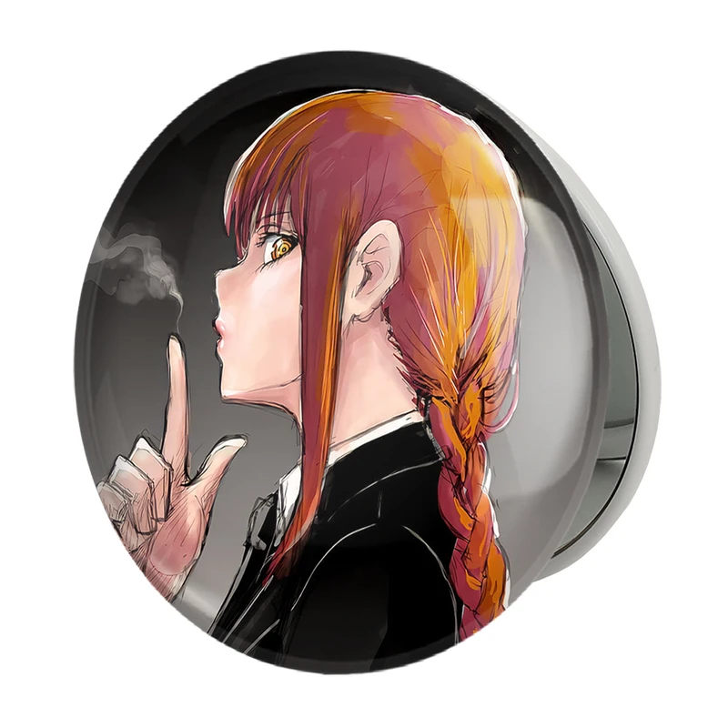 آینه جیبی خندالو طرح ماکیما انیمه مرد اره ای Chainsaw Man مدل تاشو کد 17988 
