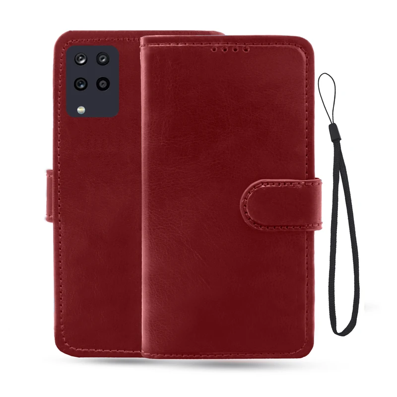 کیف کلاسوری لئون مدل Kiif مناسب برای گوشی موبایل سامسونگ Galaxy M12 به همراه بند آویز