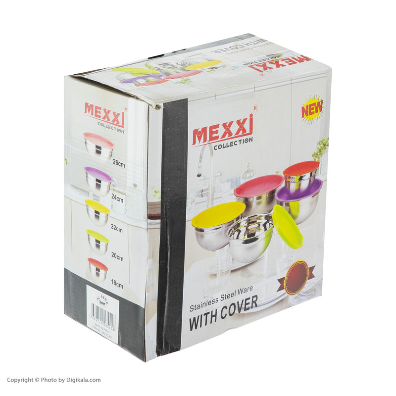 لگن آشپزخانه مکسی کد 02 مجموعه 5 عددی لگن آشپزخانه مکسی کد 02 مجموعه 5 عددی