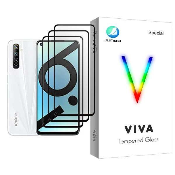 محافظ صفحه نمایش جانبو مدل Viva Glass MIX003 مناسب برای گوشی موبایل ریلمی 6i (India) بسته سه عددی