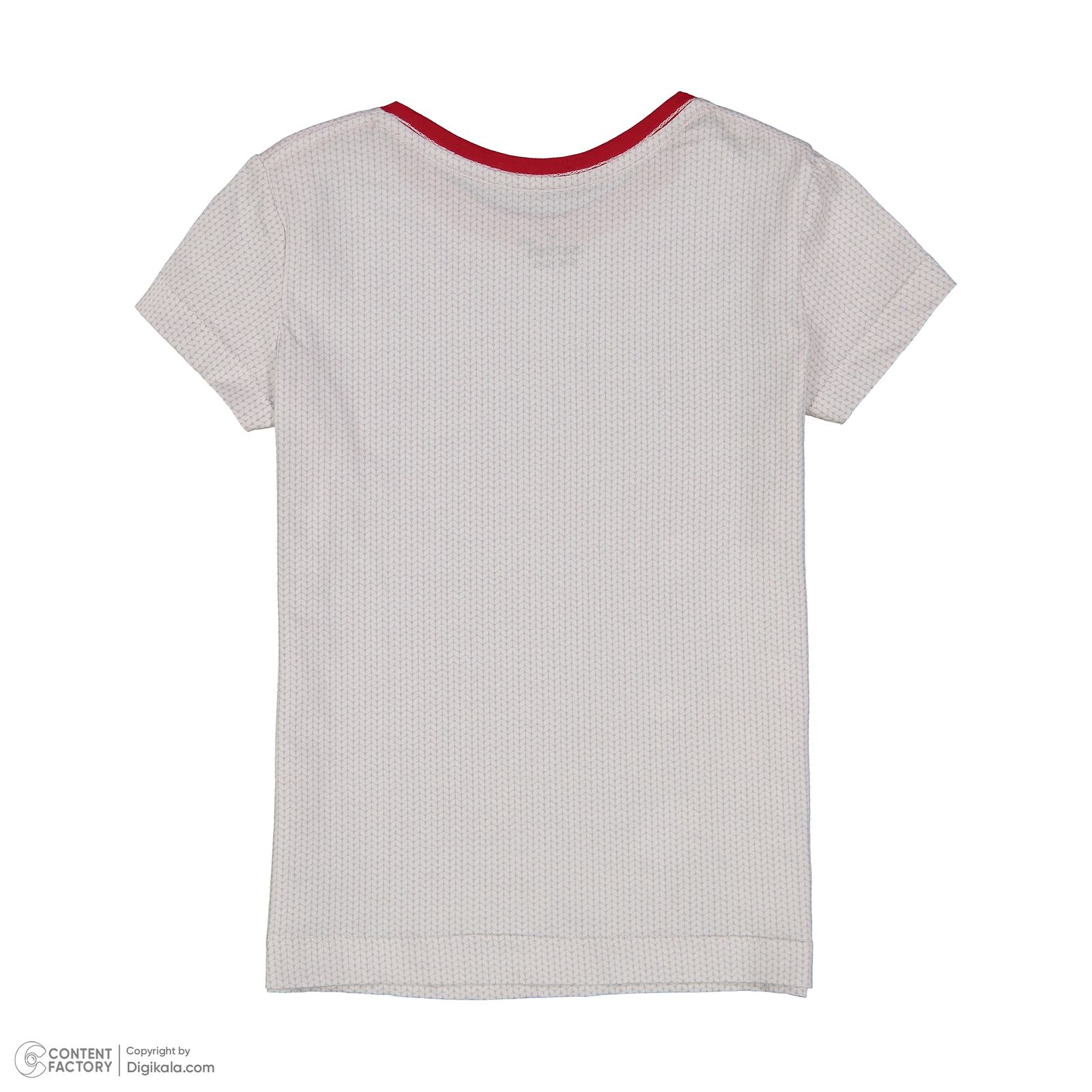ست تی شرت آستین کوتاه و شلوارک دخترانه ناربن مدل 1521511 رنگ قرمز -  - 2