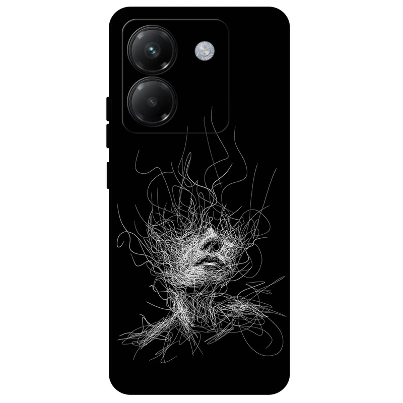  کاور مگافون طرح اسکچ صورت مدل 7423 مناسب برای گوشی موبایل شیائومی Poco M7 Pro 5G