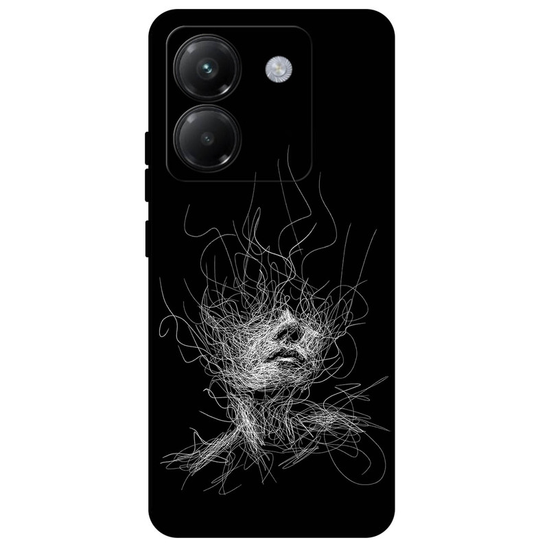 کاور مگافون طرح اسکچ صورت مدل 7423 مناسب برای گوشی موبایل شیائومی Poco M7 Pro 5G