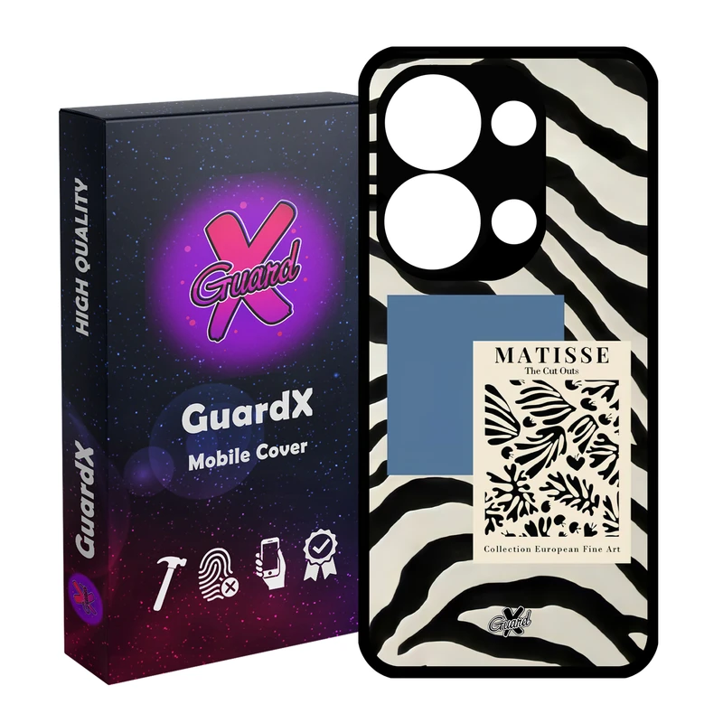کاور گارد ایکس طرح Zebra مدل Glass10568 مناسب برای گوشی موبایل شیائومی Redmi Note 13 Pro 4G / Poco M6 Pro 4G