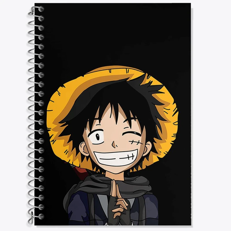 دفتر لغت 50 برگ خندالو مدل لوفی دی مانکی انیمه وان پیس One Piece کد 11423