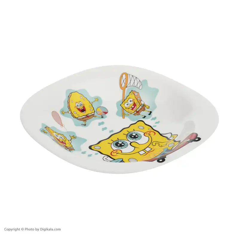 ظرف غذا 5 تکه کودک پارس اوپال طرح باب اسفنجی کد 01
