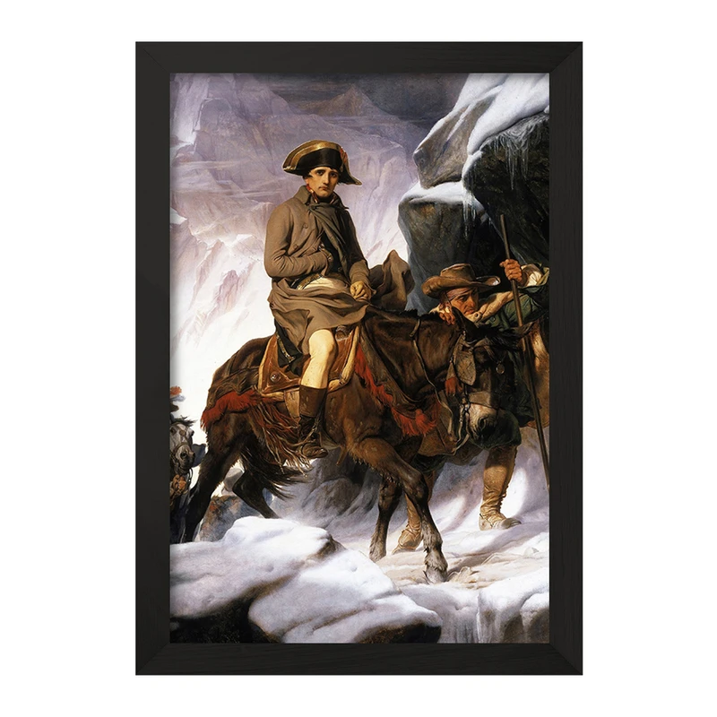 تابلو خندالو مدل نقاشی عبور ناپلئون از آلپ اثر پل دلاروش کد F12127