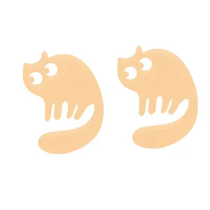 گوشواره طلا 18 عیار زنانه باراد زر مدل گربه BZ62