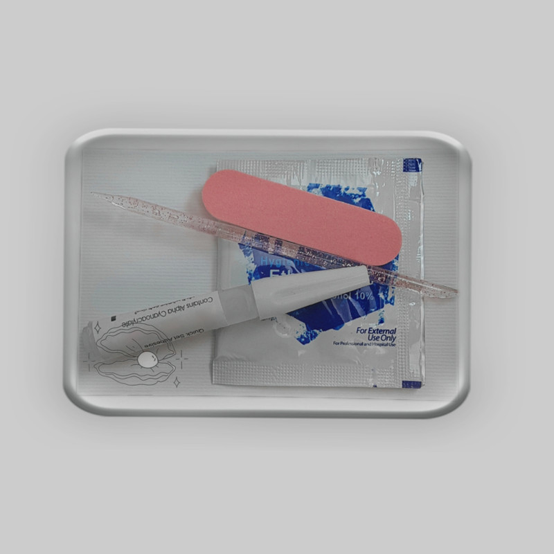 ناخن مصنوعی پا مدل ساده کد C01L بسته 10 عددی